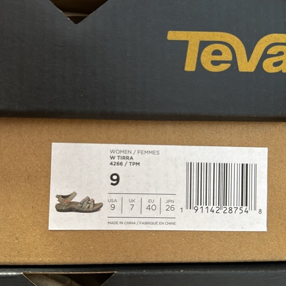 New With Box Teva Women's W Tirra TPM Taupe Multi Sandals Size Various pick your - Picture 10 of 11